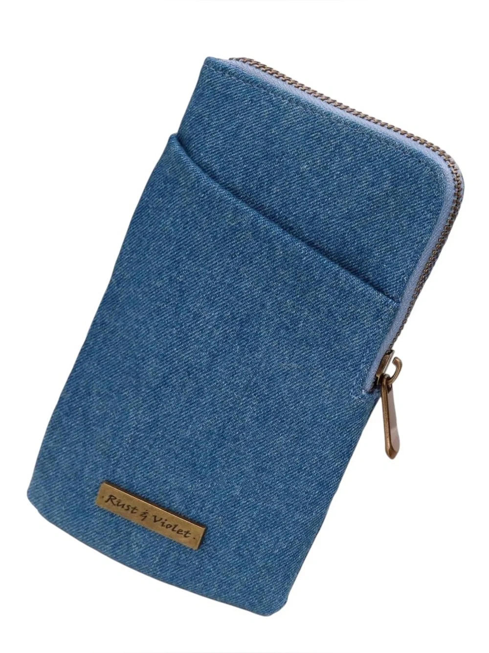 New in box: Denim Blue Double Sleeve Case with Zipper. Holds 2 Pair of Glasses😎